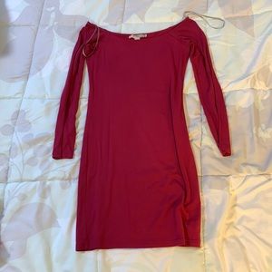 Forever 21 burgundy, off the shoulder bodycon dress